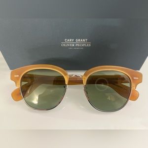 OLIVER PEOPLES CARY GRANT 2 Sun 50mm MSRP$682 Semi Matte Amber Tort RARE FIND